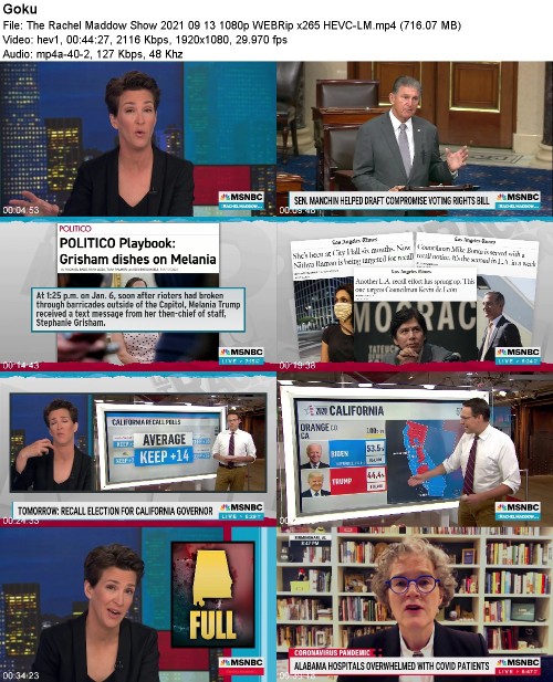 The Rachel Maddow Show 2021 09 13 1080p WEBRip x265 HEVC-LM
