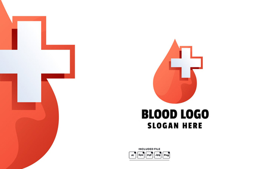 Bloody Medical Gradient Colorful Template