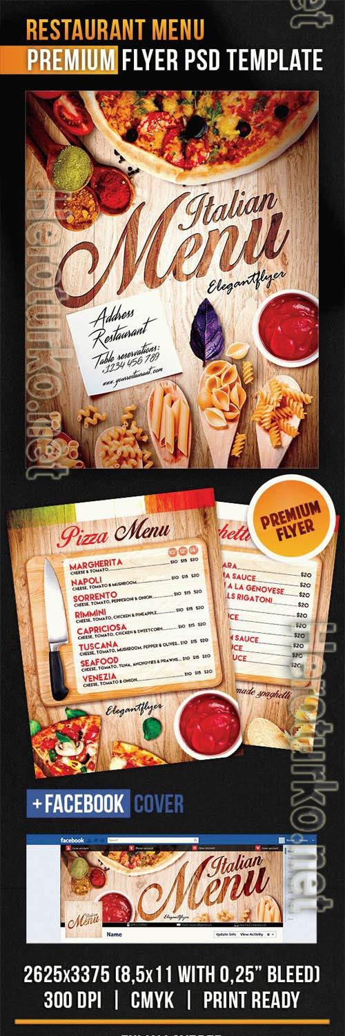 Restaurant Menu Flyer PSD Template
