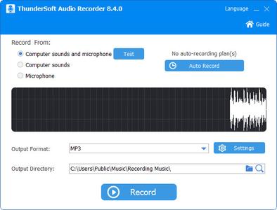 ThunderSoft Audio Recorder 10.1.0 Multilingual