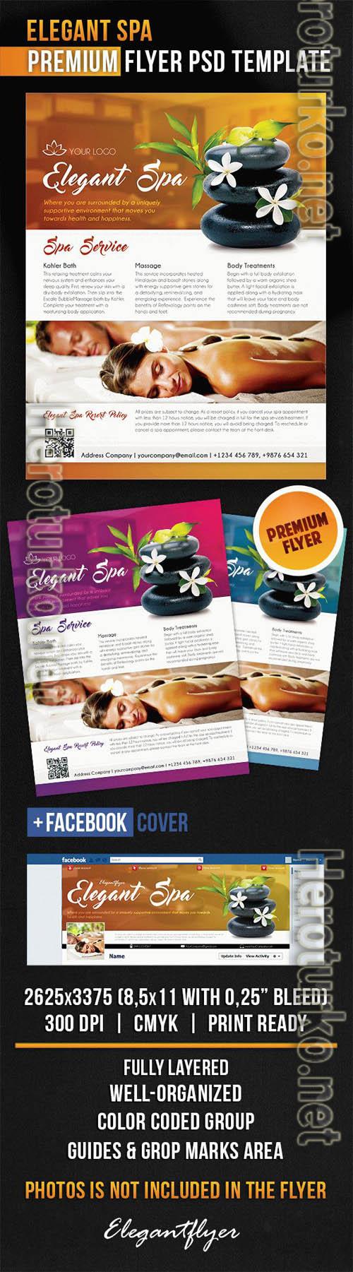 Elegant Spa Flyer PSD Template