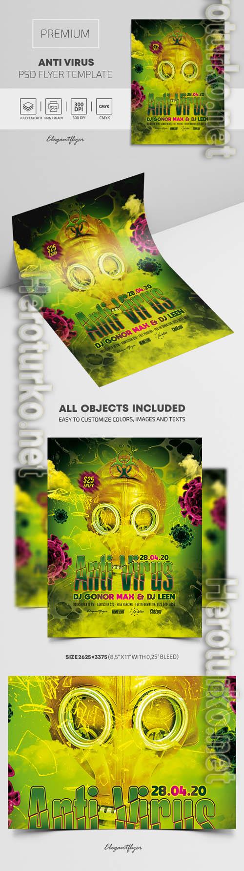 Anti Virus Premium PSD Flyer Template Anti Virus Premium PSD Flyer Template