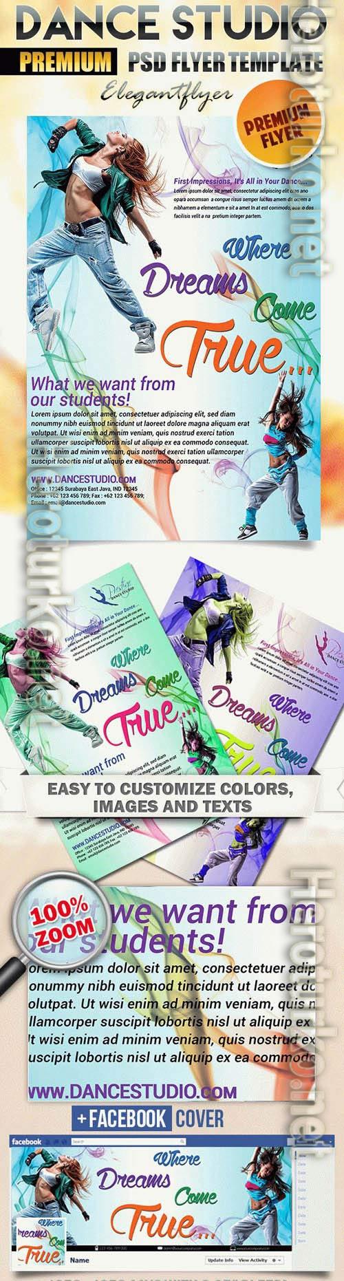 Dance Studio Flyer PSD Template