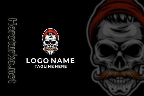 Hipster Skull Illustration Design