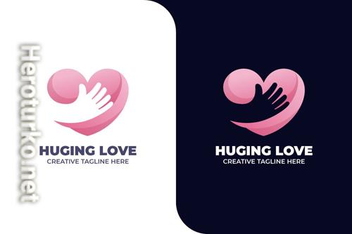 Love Hug Charity Friendship Gradient Logo