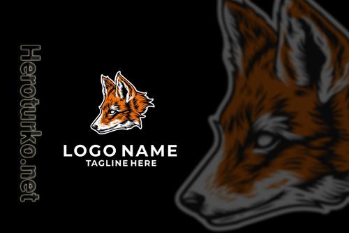 Fox Head Logo Design Vector
