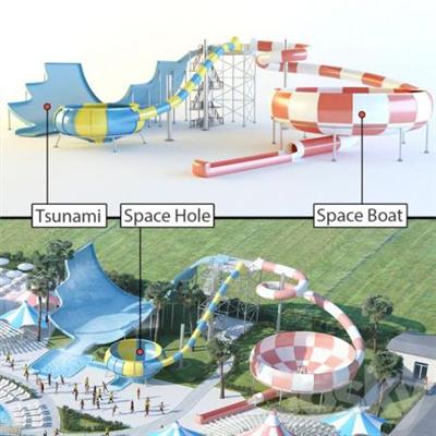 3DSky   Waterslides: Tsunami, Space Hole, Space Boat.