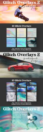 12 Glitch Overlays Vol.2