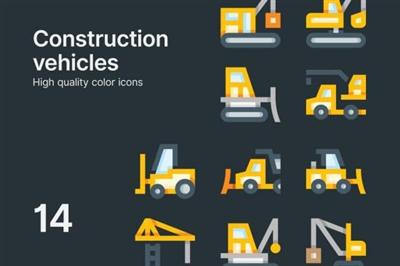 Vector Construction Vehicle Icons