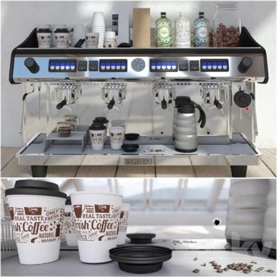 3DSky   Expobar 4 Group Megacrem Coffee Machine