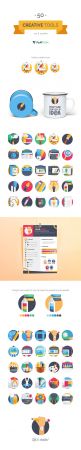 50 Creative Tools Icon Pack [PNG/SVG]