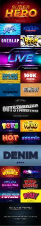 23 Awesome New Text Effects Vector Templates