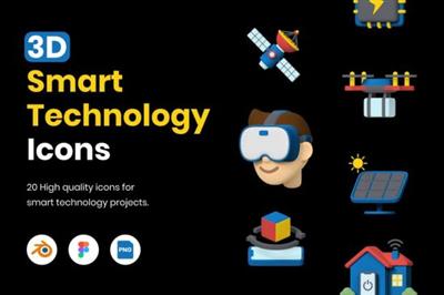 3D Smart Technology Icons