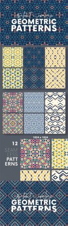 12 Abstract Seamless Geometric Patterns for Photoshop