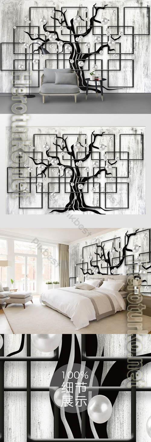 New modern wrought iron pearl tv background wall New modern wrought iron pearl tv background wall