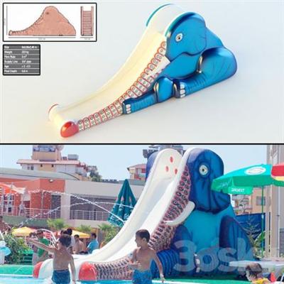 3DSky   Children waterslide: Elephant Slide.