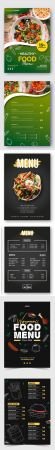 8 Modern Restaurant Menu Vector Templates