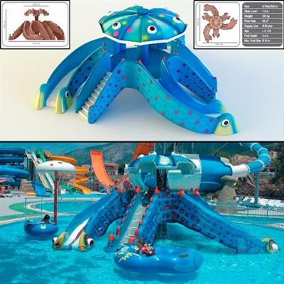 3DSky   Children waterslide: Octopus Slide.