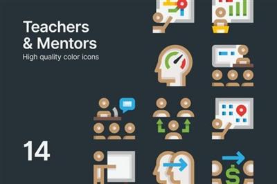 Vector Teachers & Mentors Icons