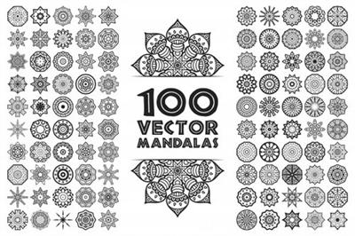 100 Vector Mandalas Collection