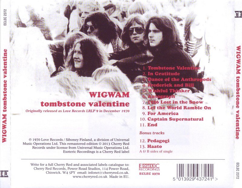 Wigwam - Tombstone Valentine (1970) (Remastered, 2013) Lossless