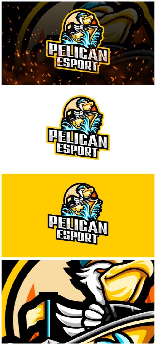 Pelican E-Sport and Sport Logo Template