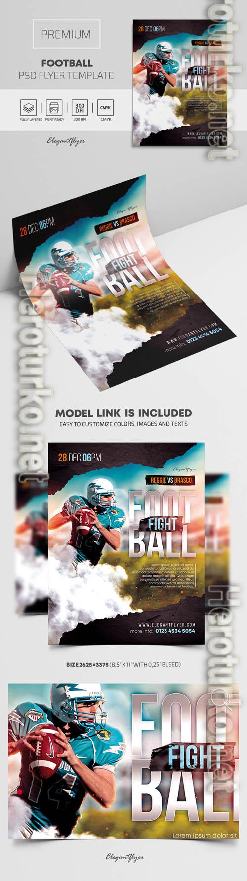 Football Premium PSD Flyer Template Football Premium PSD Flyer Template
