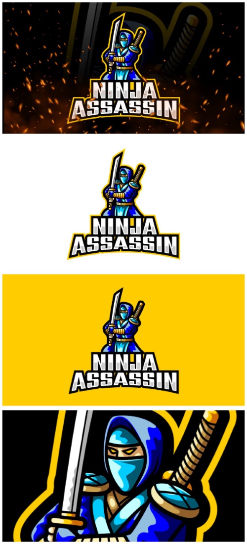 Assassin Ninja E-Sport and Sport Logo Template