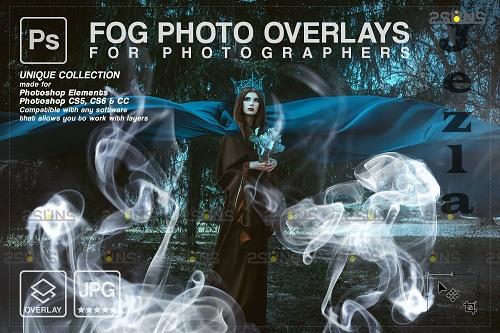 Smoke backgrounds, Fog overlays, Photoshop overlay V8 - 1447934