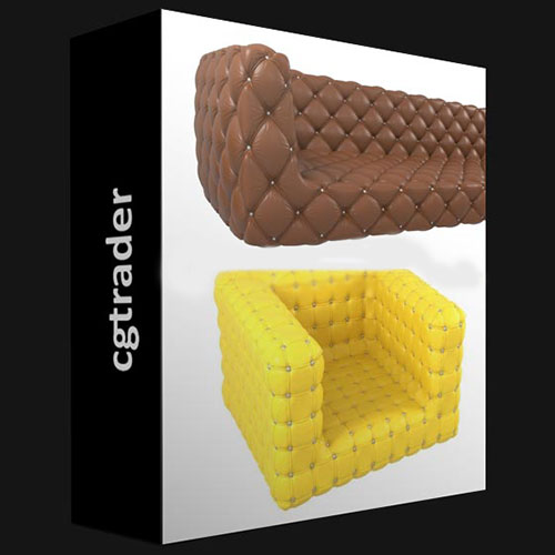 CGTRADER – QUILTED AND CHESTERFIELD SCRIPT 3D MODEL