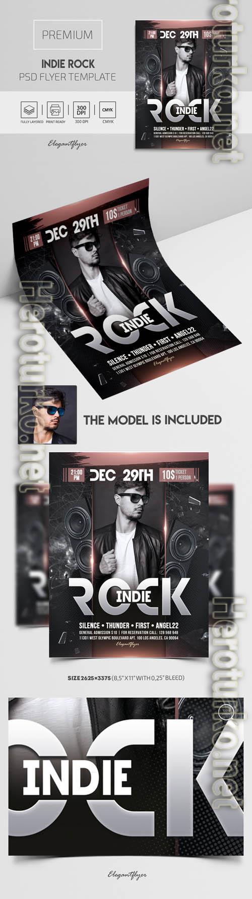 Indie Rock Premium PSD Flyer Template