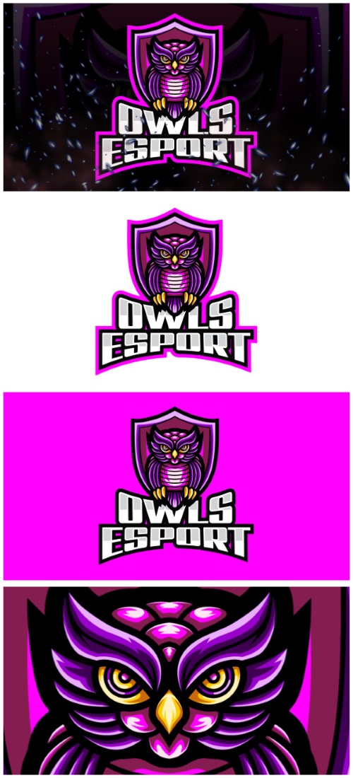 Owls E-Sport and Sport Logo Template