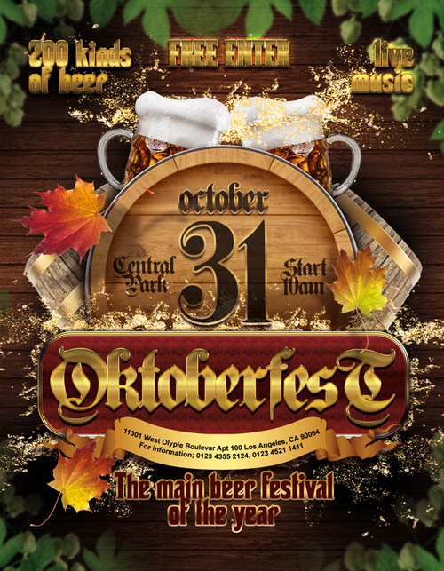 Oktoberfest Flyer PSD Template