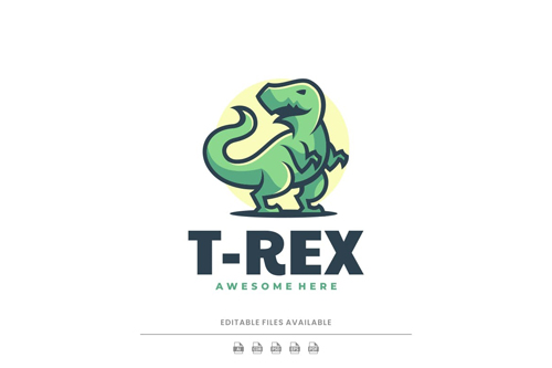 T - Rex Simple Mascot Logo