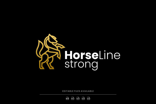 Horse Line Art Logo