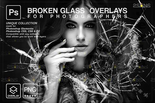 Broken Glass Photoshop Overlay & Halloween Photoshop overlay V5 - 1447947