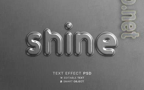 Text effect glass design psd