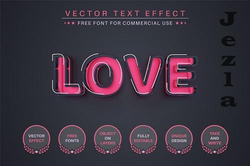 Love - Editable Text Effect - 6515596