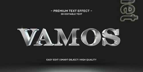 Vamos 3d text style effect mockup template Premium Psd