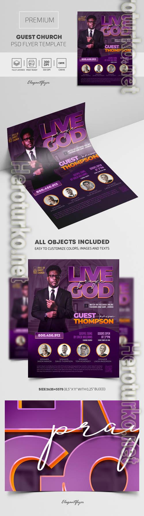 Church Guest Premium PSD Flyer Template