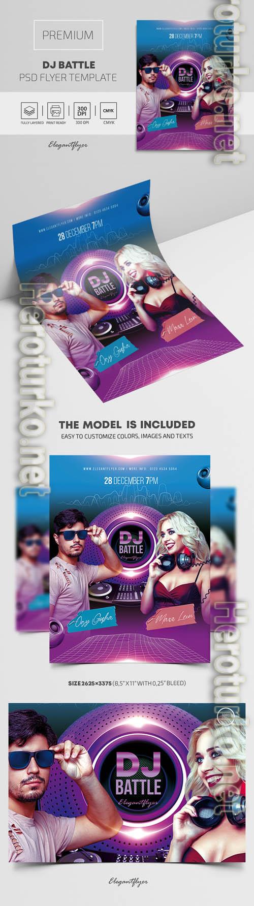 DJ Battle Premium PSD Flyer Template
