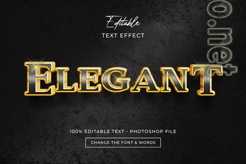 Elegant editable text effect Premium PSD