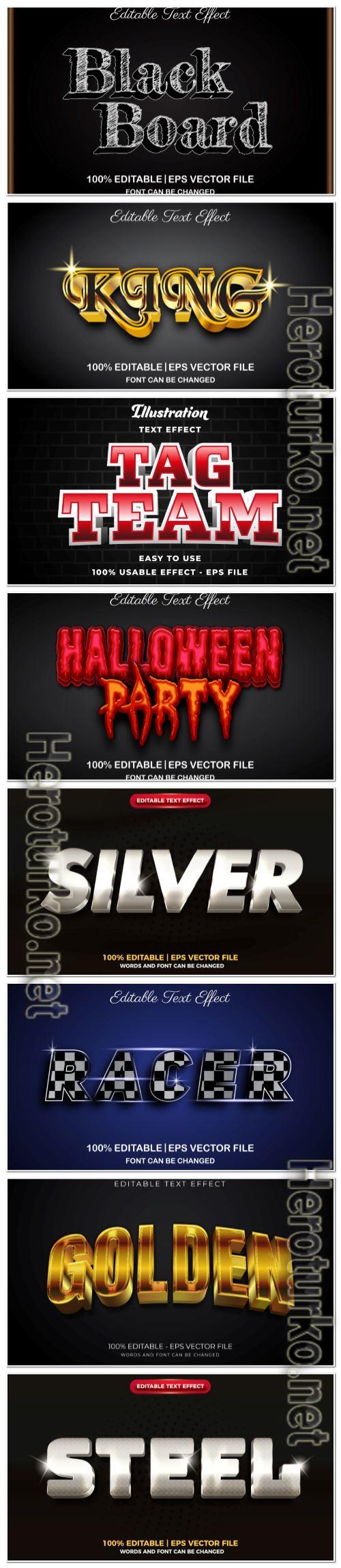 Set 3d editable text style effect vector vol 117 Set 3d editable text style effect vector vol 117
