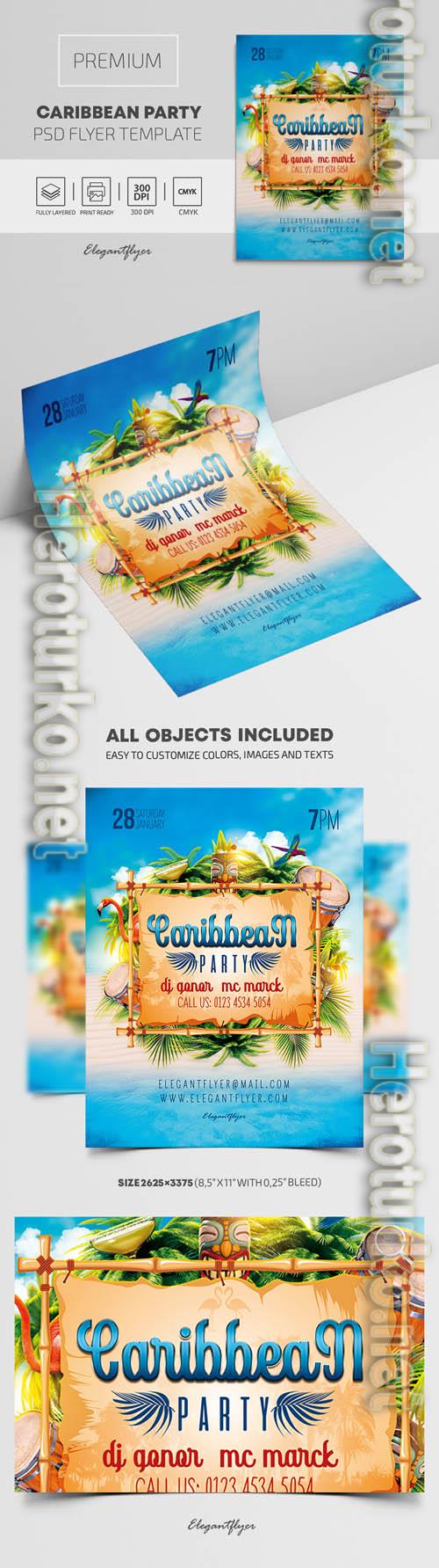Caribbean Party Premium PSD Flyer Template