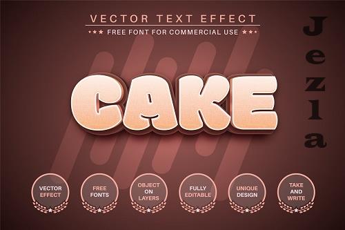 Cake - Editable Text Effect - 6515899