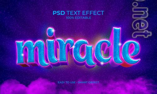 Miracle text effect Premium Psd
