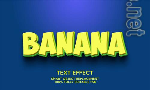 Banana text effect template Premium Psd Banana text effect template Premium Psd