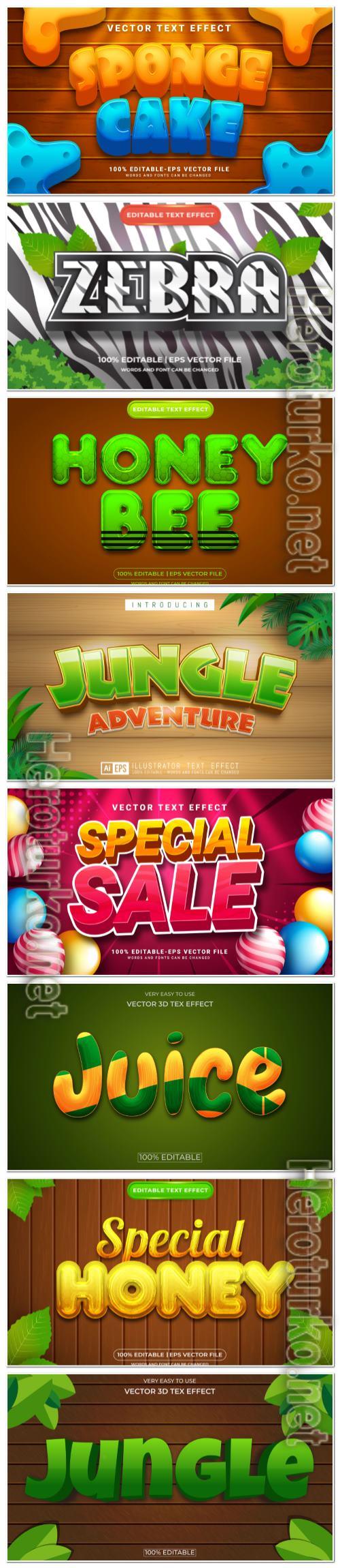 Set 3d editable text style effect vector vol 118 Set 3d editable text style effect vector vol 118