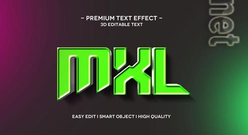 Mxl 3d text effect template Premium Psd