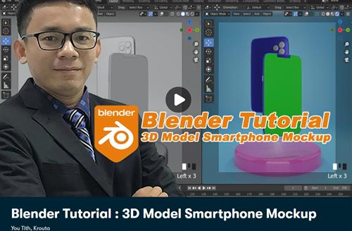 Skillshare - Blender Tutorial  3D Model Smartphone Mockup